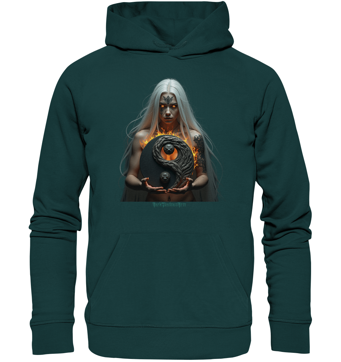 Flammenkriegerin der Nacht – Dunkle Schönheit & Macht - Dark Shadows Arts - Organic Hoodie | Hoodies | Dark Shadows Arts