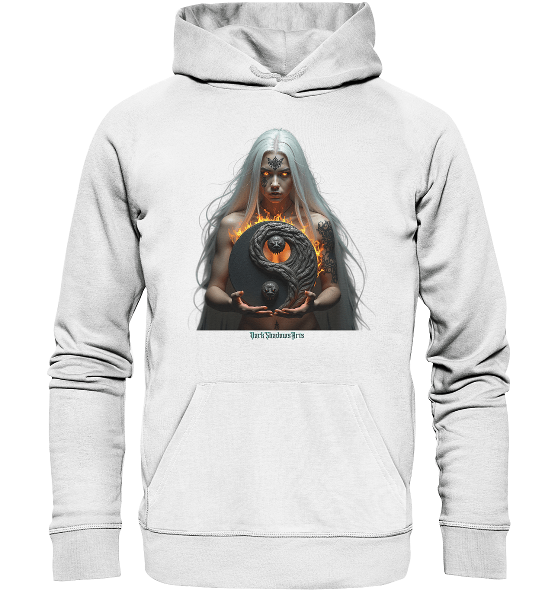 Flammenkriegerin der Nacht – Dunkle Schönheit & Macht - Dark Shadows Arts - Organic Hoodie | Hoodies | Dark Shadows Arts
