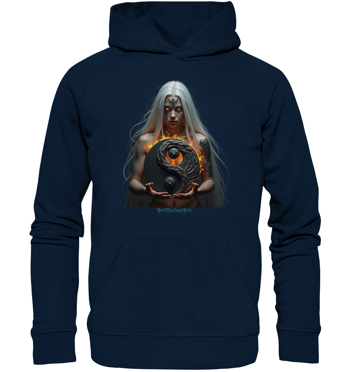 Flammenkriegerin der Nacht – Dunkle Schönheit & Macht - Dark Shadows Arts - Organic Hoodie | Hoodies | Dark Shadows Arts