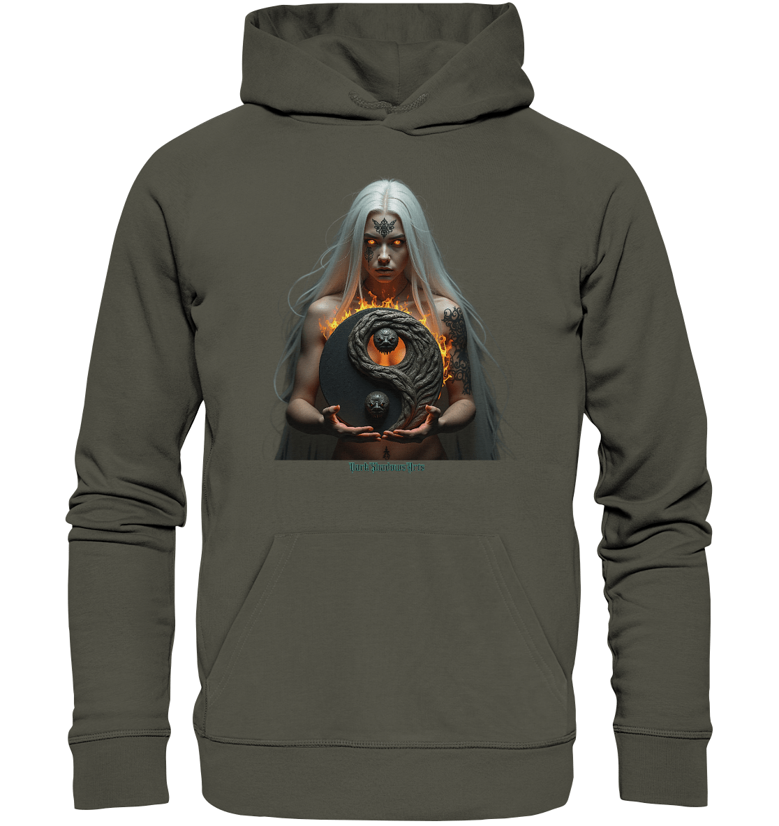 Flammenkriegerin der Nacht – Dunkle Schönheit & Macht - Dark Shadows Arts - Organic Hoodie | Hoodies | Dark Shadows Arts