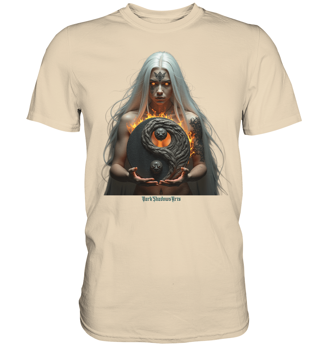 Flammenkriegerin der Nacht – Dunkle Schönheit & Macht - Dark Shadows Arts - Premium Shirt | Unisex - Shirts | Dark Shadows Arts
