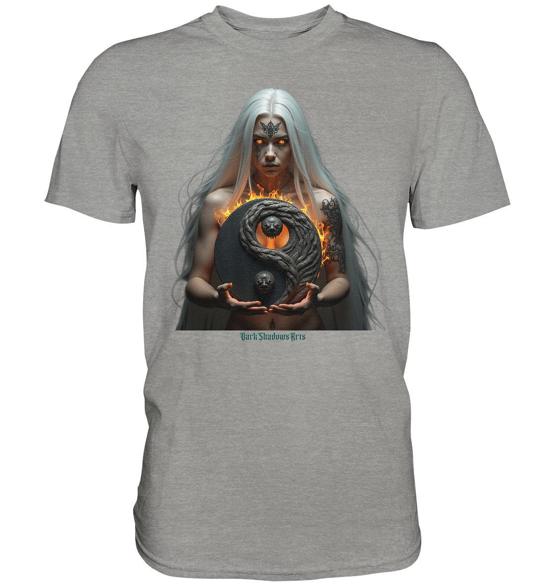 Flammenkriegerin der Nacht – Dunkle Schönheit & Macht - Dark Shadows Arts - Premium Shirt | Unisex - Shirts | Dark Shadows Arts