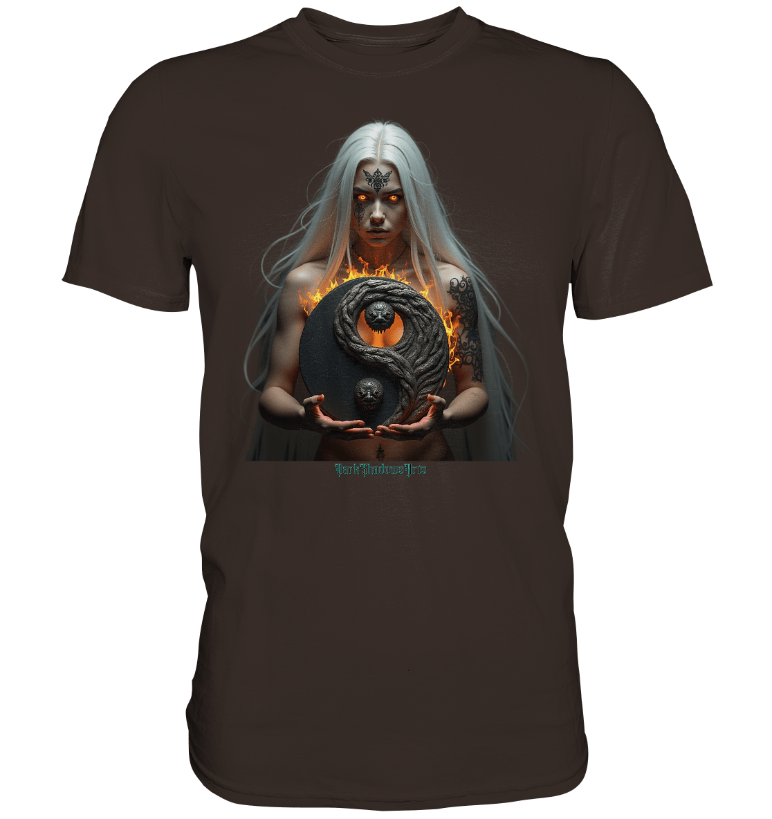 Flammenkriegerin der Nacht – Dunkle Schönheit & Macht - Dark Shadows Arts - Premium Shirt | Unisex - Shirts | Dark Shadows Arts