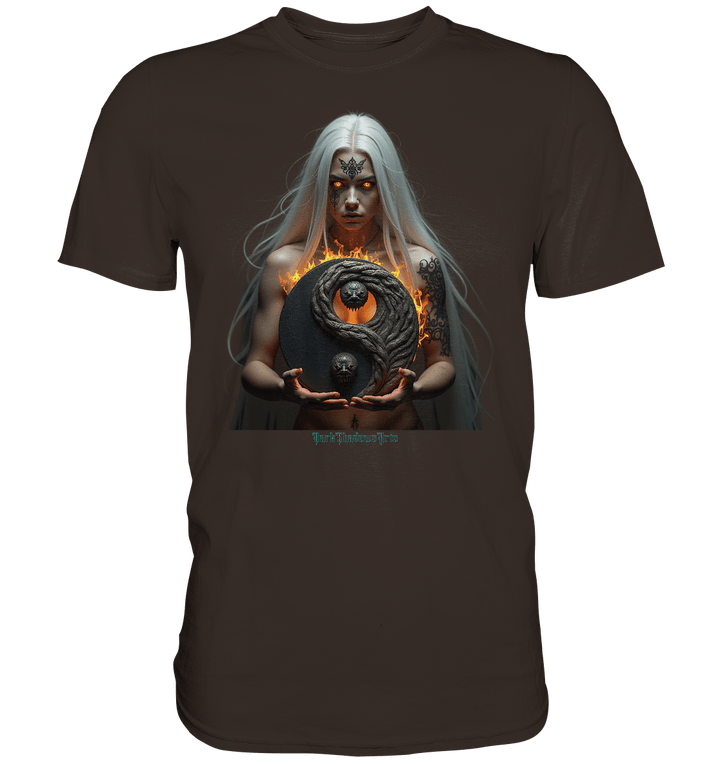 Flammenkriegerin der Nacht – Dunkle Schönheit & Macht - Dark Shadows Arts - Premium Shirt | Unisex - Shirts | Dark Shadows Arts