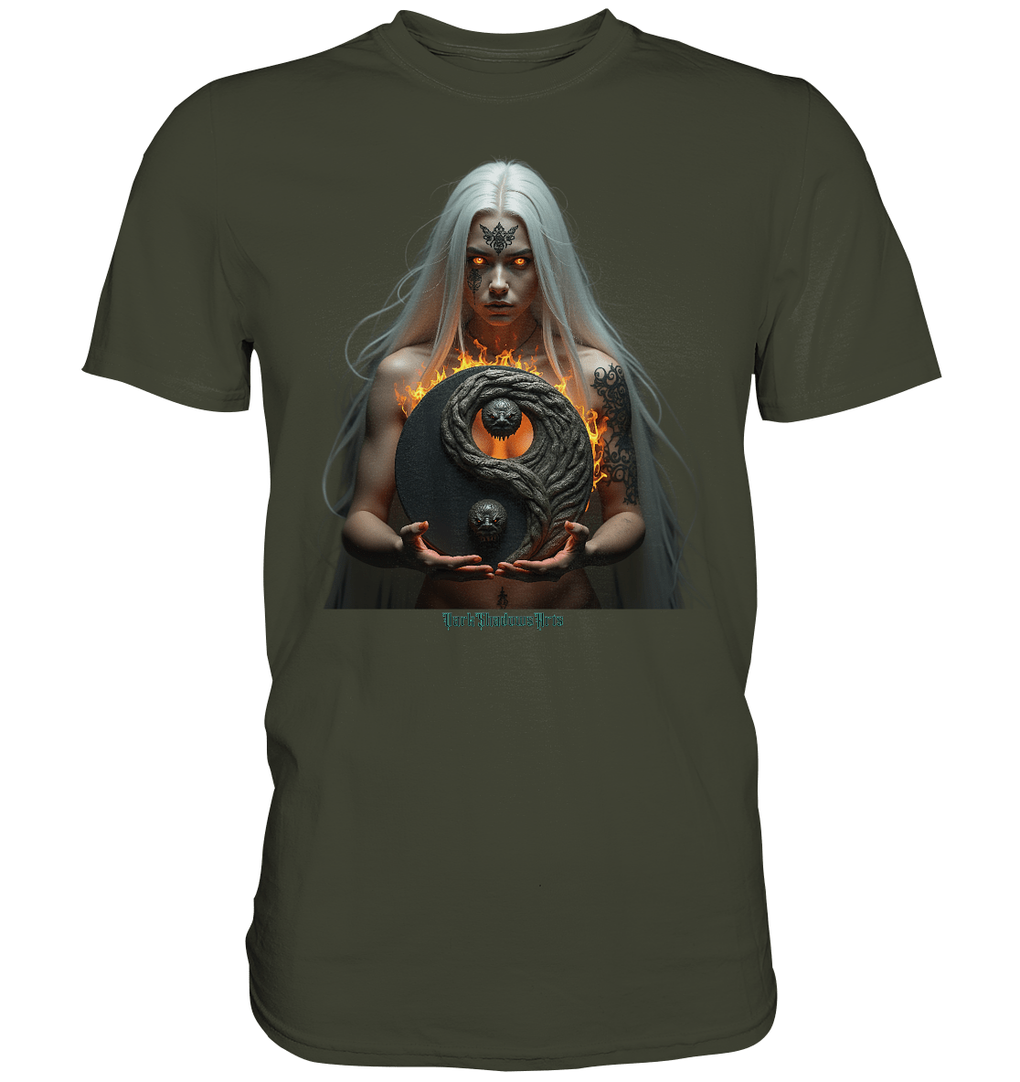 Flammenkriegerin der Nacht – Dunkle Schönheit & Macht - Dark Shadows Arts - Premium Shirt | Unisex - Shirts | Dark Shadows Arts