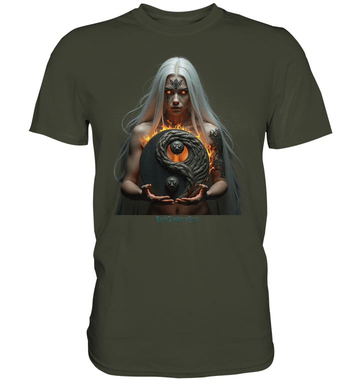Flammenkriegerin der Nacht – Dunkle Schönheit & Macht - Dark Shadows Arts - Premium Shirt | Unisex - Shirts | Dark Shadows Arts