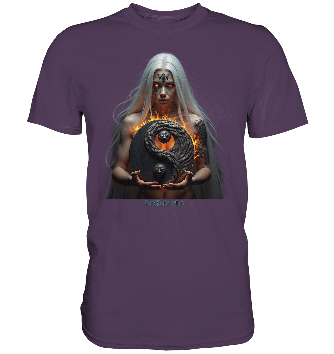 Flammenkriegerin der Nacht – Dunkle Schönheit & Macht - Dark Shadows Arts - Premium Shirt | Unisex - Shirts | Dark Shadows Arts