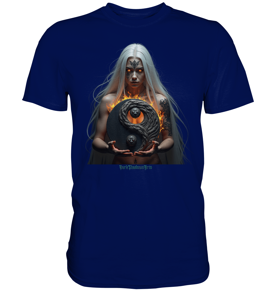 Flammenkriegerin der Nacht – Dunkle Schönheit & Macht - Dark Shadows Arts - Premium Shirt | Unisex - Shirts | Dark Shadows Arts