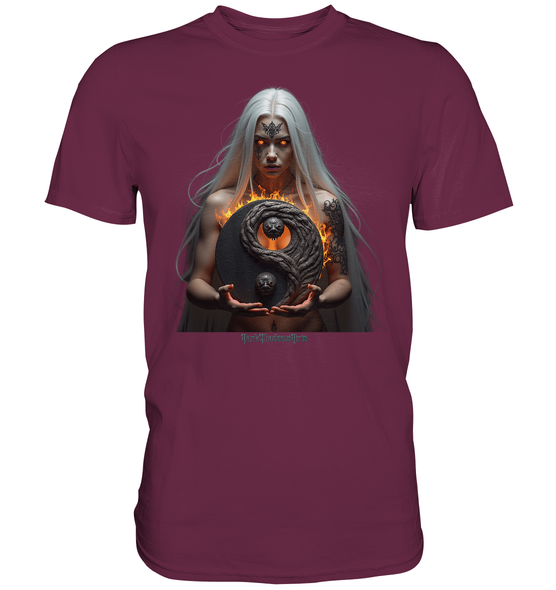 Flammenkriegerin der Nacht – Dunkle Schönheit & Macht - Dark Shadows Arts - Premium Shirt | Unisex - Shirts | Dark Shadows Arts