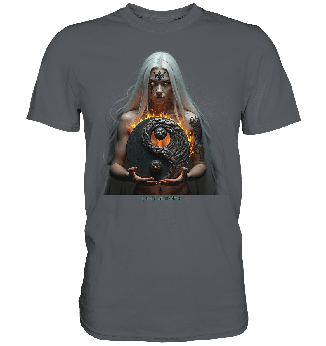 Flammenkriegerin der Nacht – Dunkle Schönheit & Macht - Dark Shadows Arts - Premium Shirt | Unisex - Shirts | Dark Shadows Arts