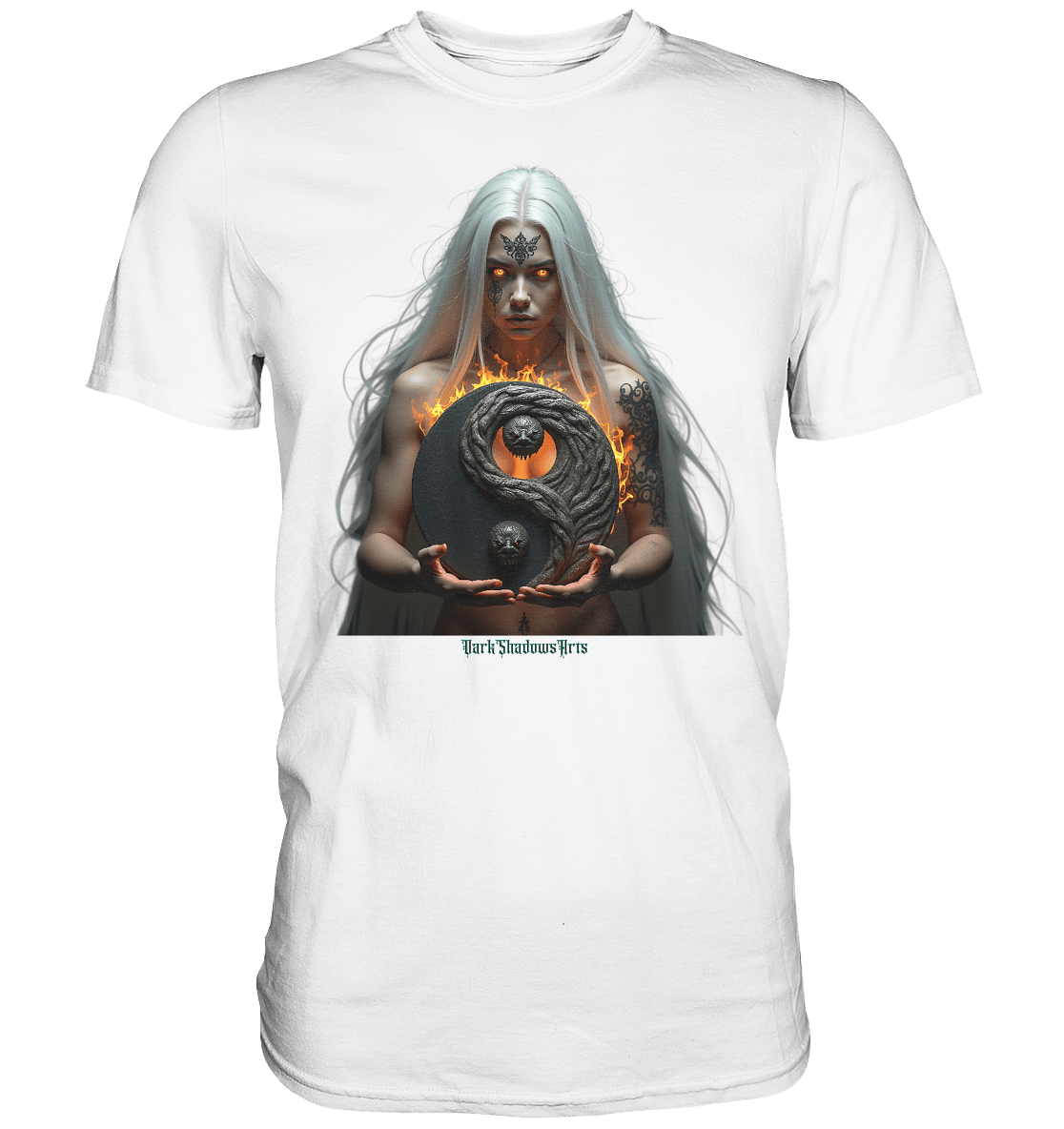 Flammenkriegerin der Nacht – Dunkle Schönheit & Macht - Dark Shadows Arts - Premium Shirt | Unisex - Shirts | Dark Shadows Arts