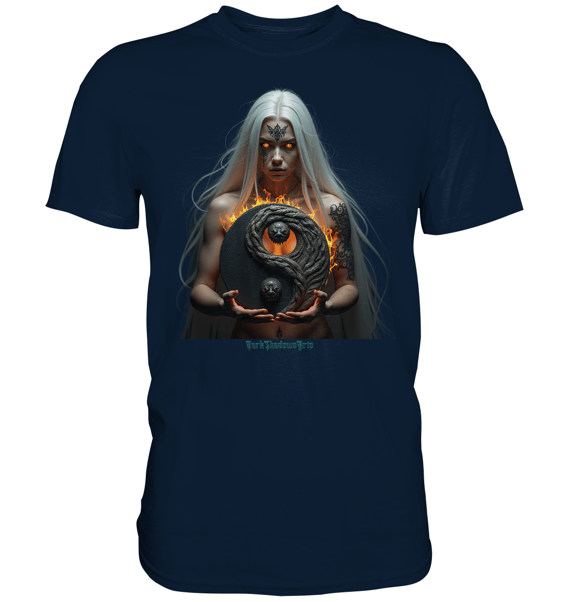 Flammenkriegerin der Nacht – Dunkle Schönheit & Macht - Dark Shadows Arts - Premium Shirt | Unisex - Shirts | Dark Shadows Arts