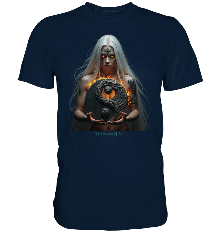 Flammenkriegerin der Nacht – Dunkle Schönheit & Macht - Dark Shadows Arts - Premium Shirt | Unisex - Shirts | Dark Shadows Arts