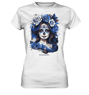 Floral Mystique - Zucker - Schädel & Blumenkranz - Ladies Premium Shirt | Lady - Shirts | Dark Shadows Arts