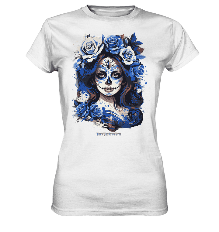 Floral Mystique - Zucker - Schädel & Blumenkranz - Ladies Premium Shirt | Lady - Shirts | Dark Shadows Arts