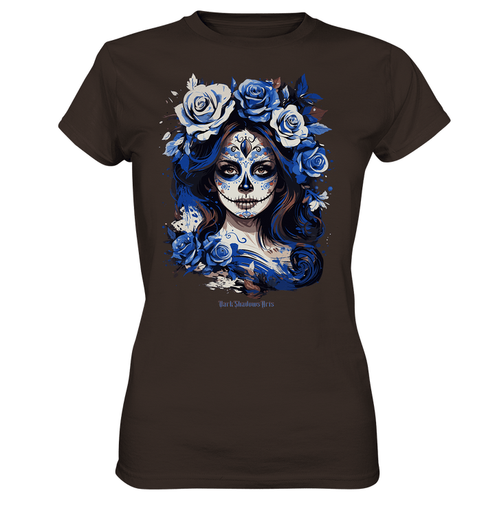 Floral Mystique - Zucker - Schädel & Blumenkranz - Ladies Premium Shirt | Lady - Shirts | Dark Shadows Arts