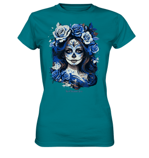 Floral Mystique - Zucker - Schädel & Blumenkranz - Ladies Premium Shirt | Lady - Shirts | Dark Shadows Arts