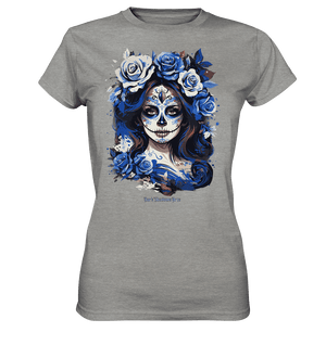 Floral Mystique - Zucker - Schädel & Blumenkranz - Ladies Premium Shirt | Lady - Shirts | Dark Shadows Arts