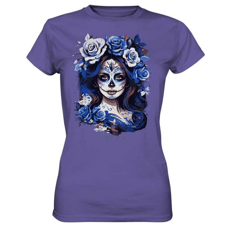 Floral Mystique - Zucker - Schädel & Blumenkranz - Ladies Premium Shirt | Lady - Shirts | Dark Shadows Arts