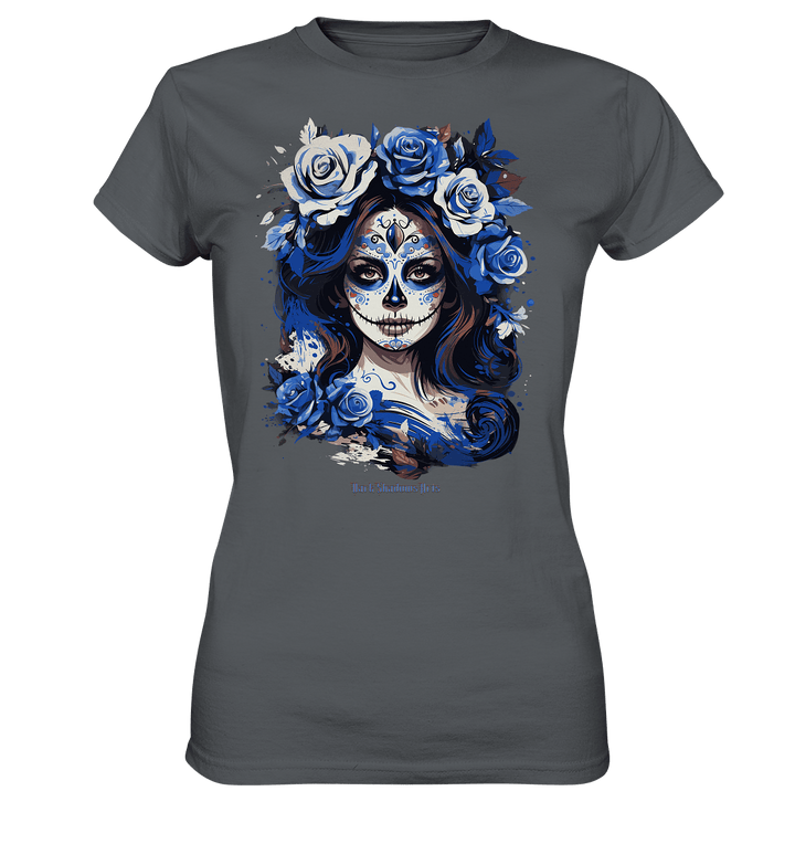 Floral Mystique - Zucker - Schädel & Blumenkranz - Ladies Premium Shirt | Lady - Shirts | Dark Shadows Arts