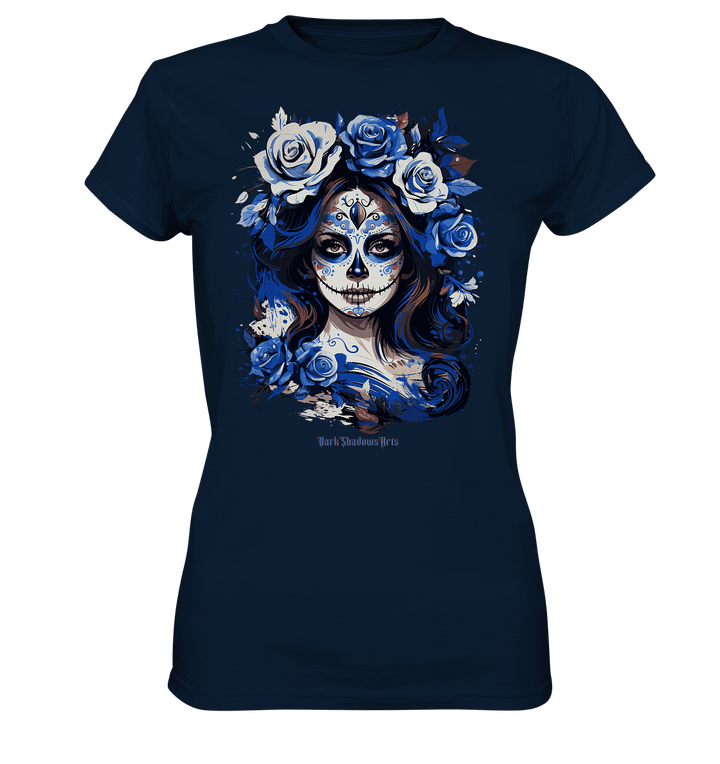 Floral Mystique - Zucker - Schädel & Blumenkranz - Ladies Premium Shirt | Lady - Shirts | Dark Shadows Arts