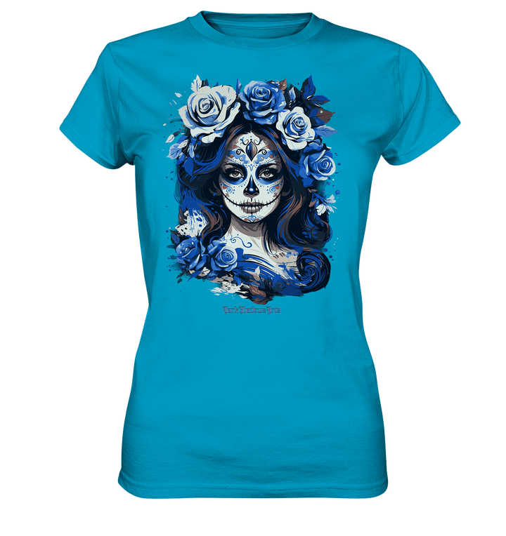 Floral Mystique - Zucker - Schädel & Blumenkranz - Ladies Premium Shirt | Lady - Shirts | Dark Shadows Arts