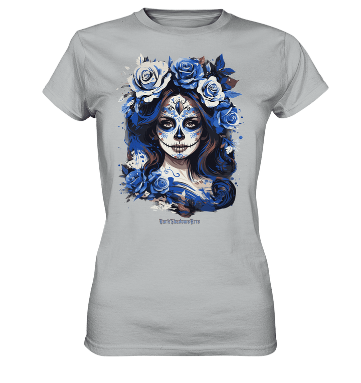 Floral Mystique - Zucker - Schädel & Blumenkranz - Ladies Premium Shirt | Lady - Shirts | Dark Shadows Arts