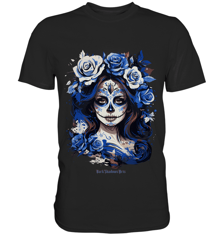 Floral Mystique - Zucker - Schädel & Blumenkranz - Premium Shirt | Unisex - Shirts | Dark Shadows Arts
