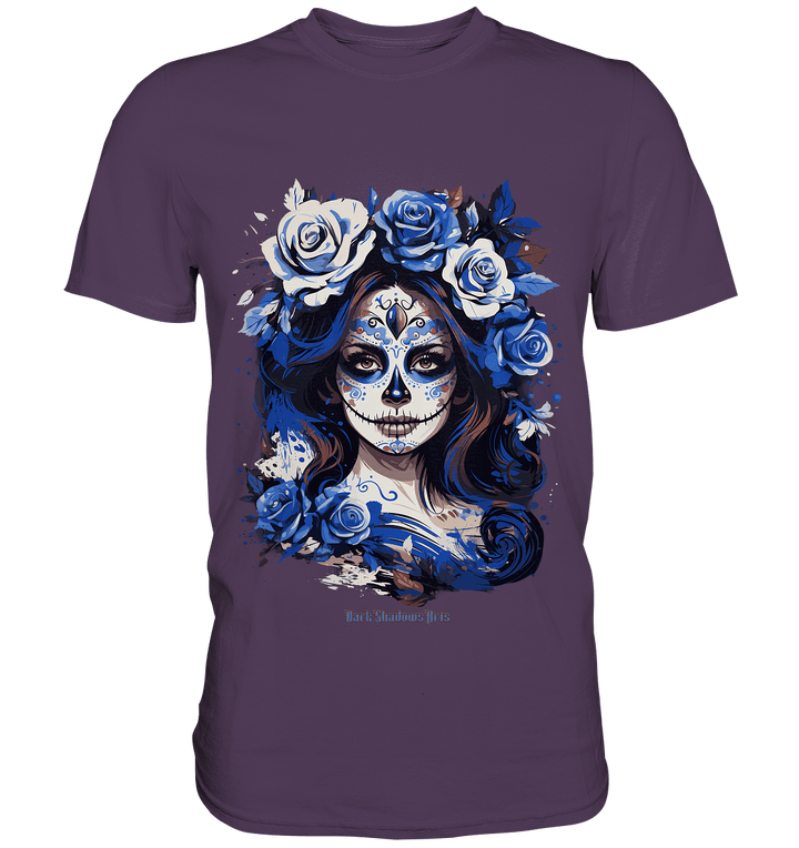 Floral Mystique - Zucker - Schädel & Blumenkranz - Premium Shirt | Unisex - Shirts | Dark Shadows Arts