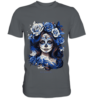 Floral Mystique - Zucker - Schädel & Blumenkranz - Premium Shirt | Unisex - Shirts | Dark Shadows Arts