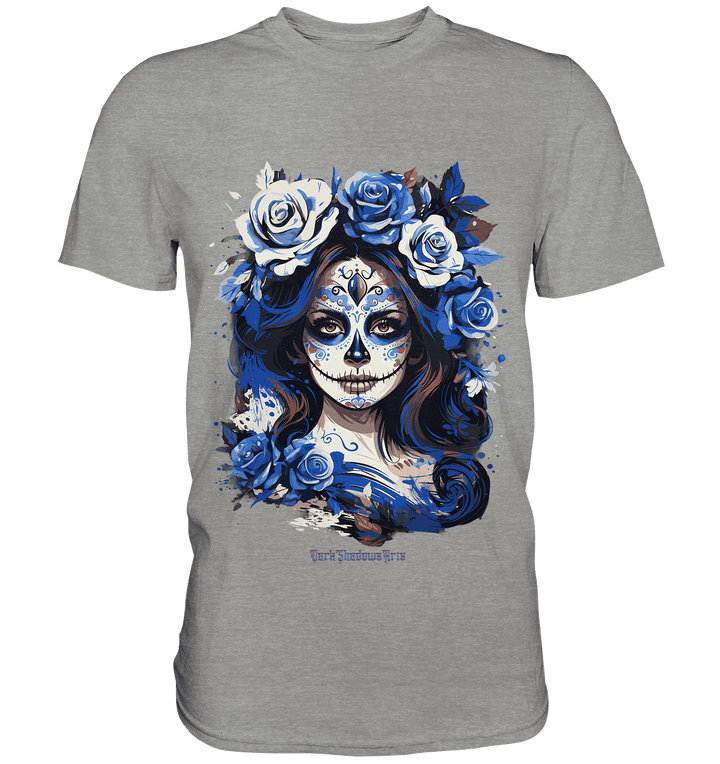 Floral Mystique - Zucker - Schädel & Blumenkranz - Premium Shirt | Unisex - Shirts | Dark Shadows Arts