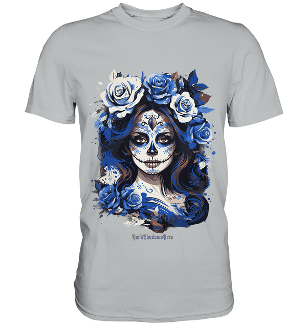 Floral Mystique - Zucker - Schädel & Blumenkranz - Premium Shirt | Unisex - Shirts | Dark Shadows Arts