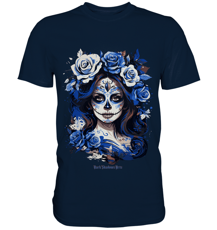 Floral Mystique - Zucker - Schädel & Blumenkranz - Premium Shirt | Unisex - Shirts | Dark Shadows Arts