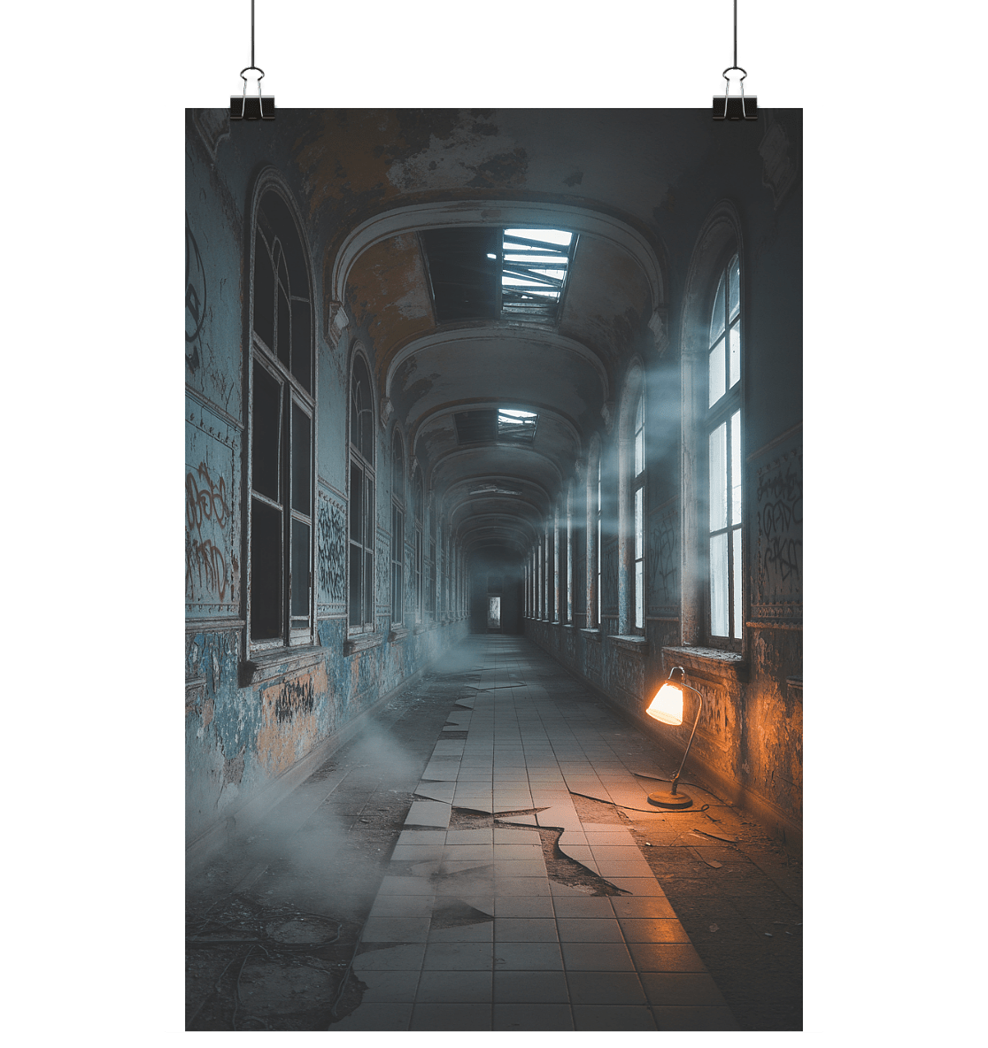 Forgotten Asylum - Die düstere Vergangenheit eines verlorenen Ortes - Poster Din A1 (hoch) | Wall Art | Dark Shadows Arts