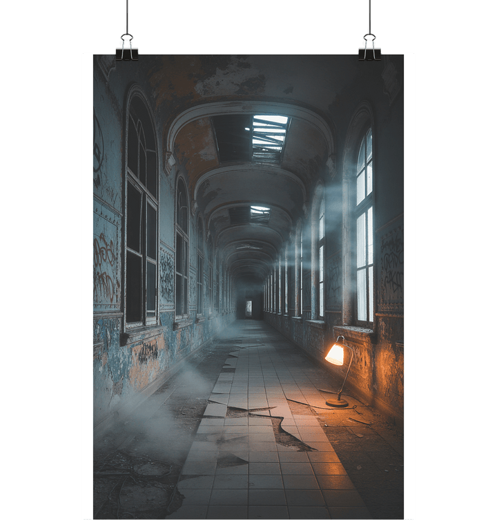 Forgotten Asylum - Die düstere Vergangenheit eines verlorenen Ortes - Poster Din A1 (hoch) | Wall Art | Dark Shadows Arts