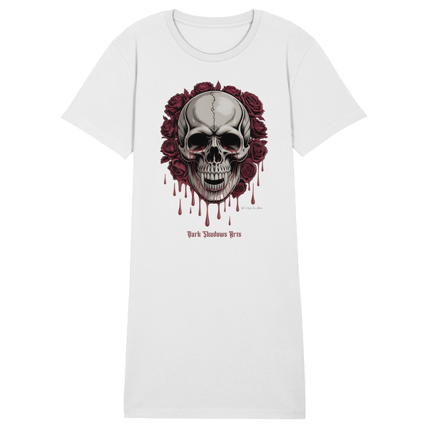 Blood Roses - Ladies Organic Shirt Dress - Ladies Organic Shirt Dress