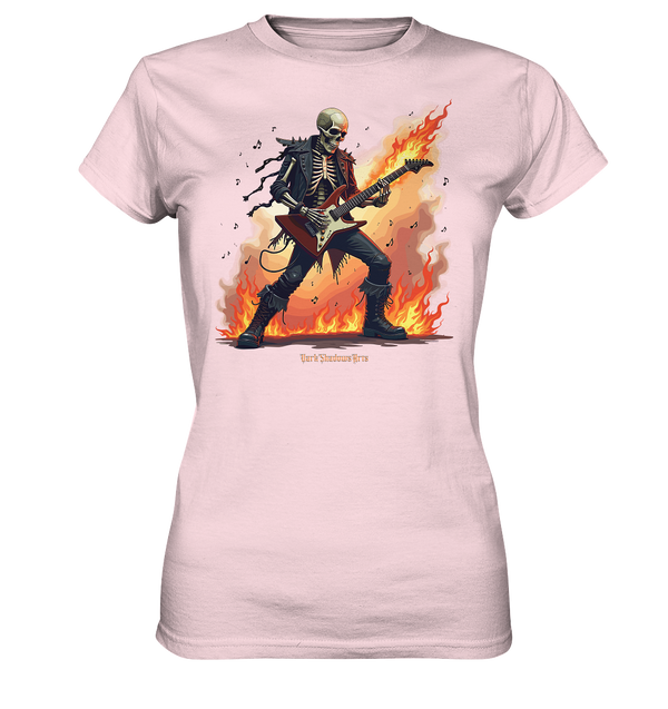 Guitar Rebellion - Skelettmusiker mit Feuer - Ladies Premium Shirt