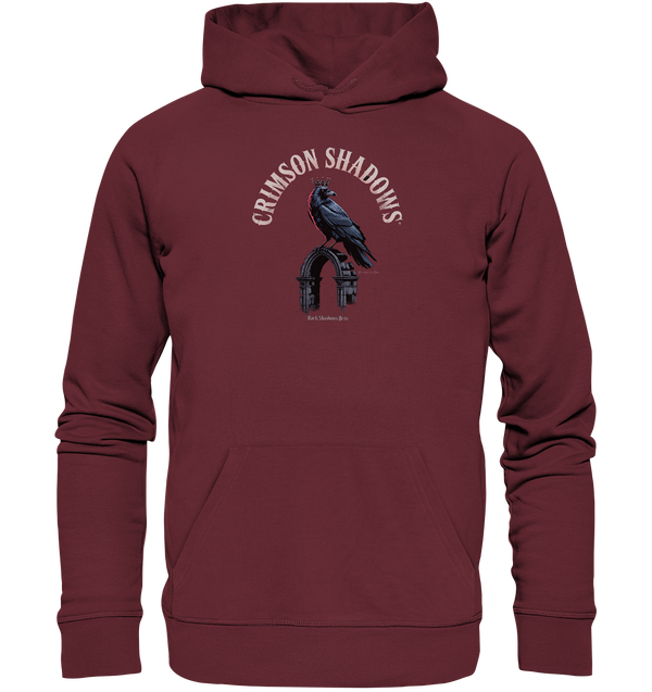 crimson shadows - geheimnisvolle krähengotik und düstere ästhetik - Organic Hoodie