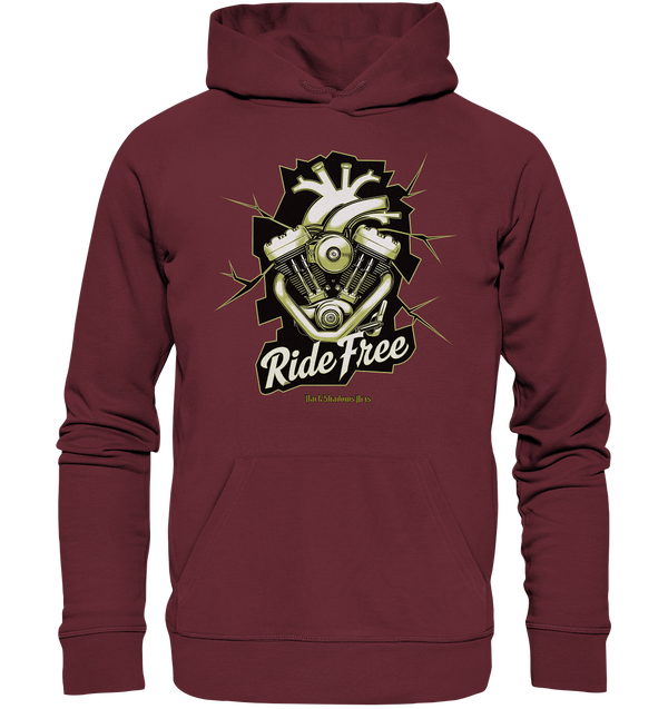 Ride Free – Motorrad & Freiheit - Organic Hoodie