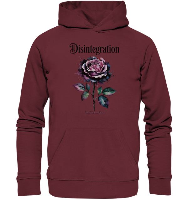 DISINTEGRATION – Symbolträchtige Kunst mit stilisierter Rose   - Organic Hoodie