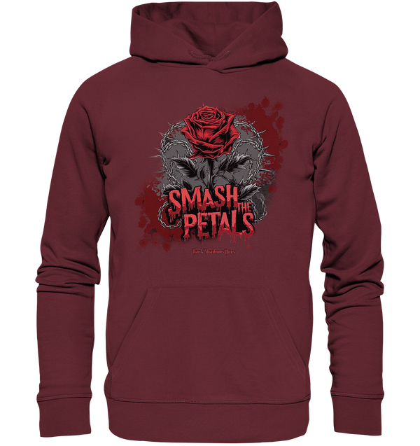 Smash the Petals - Alternative Rose & Rebellion - Organic Hoodie