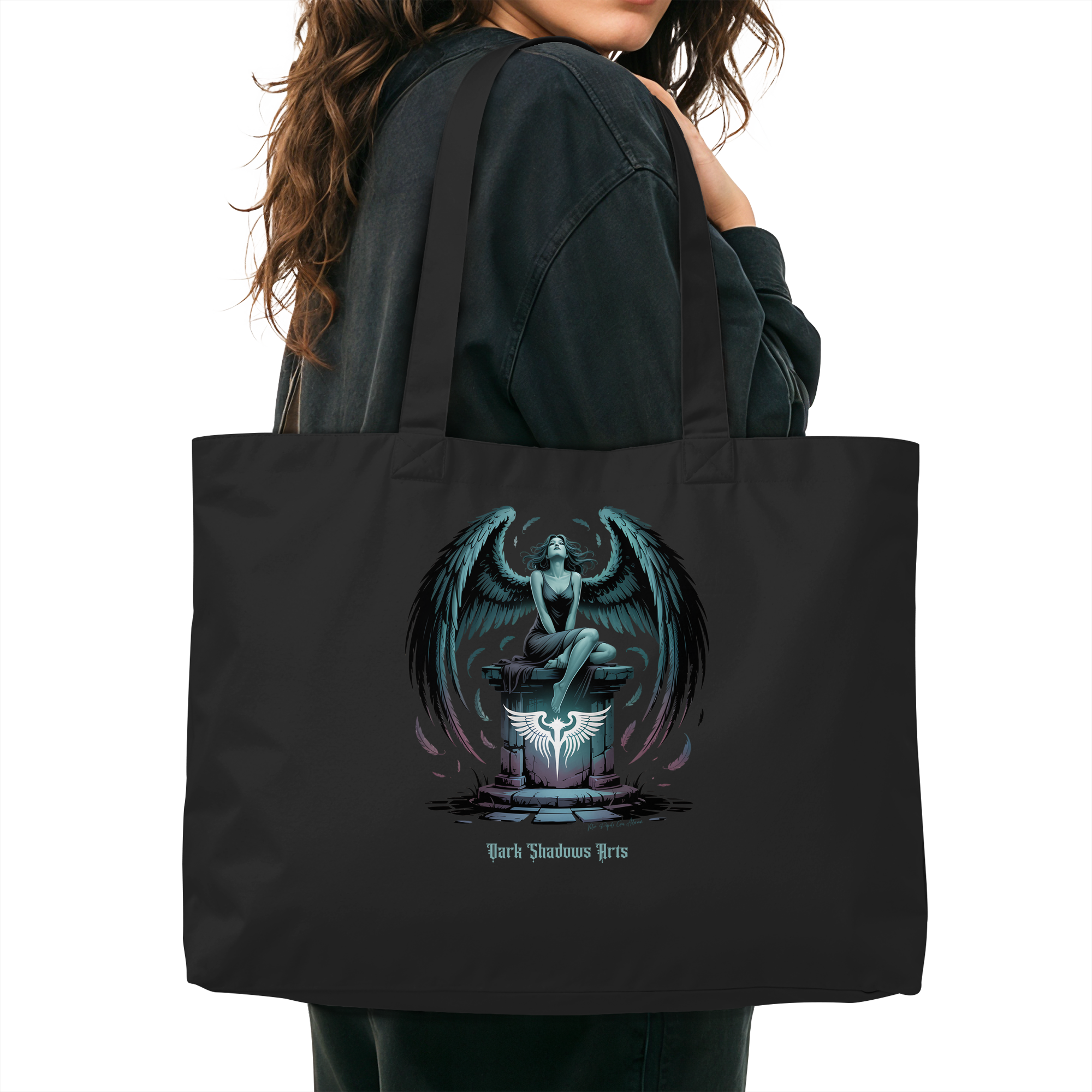 Dunkler Seraph - Mystische Organic Shopping-Bag