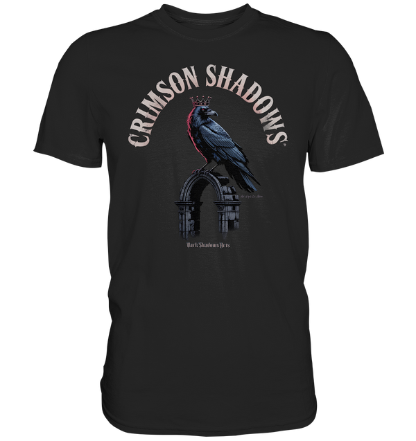 crimson shadows - geheimnisvolle krähengotik und düstere ästhetik - Premium Shirt