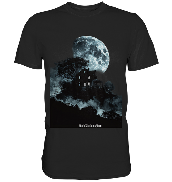 Düstere Schatten – Mysteriöses Haus im Mondlicht - Premium Shirt