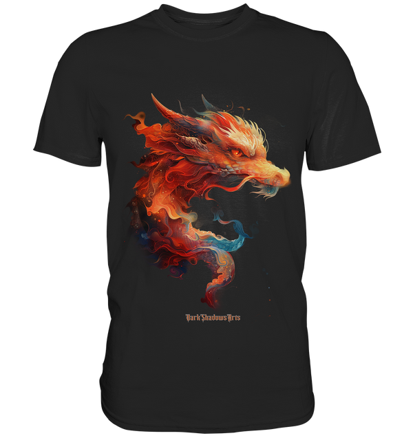 Drachenfeuer – Mystische Kreatur in lebendigen Farben - Premium Shirt