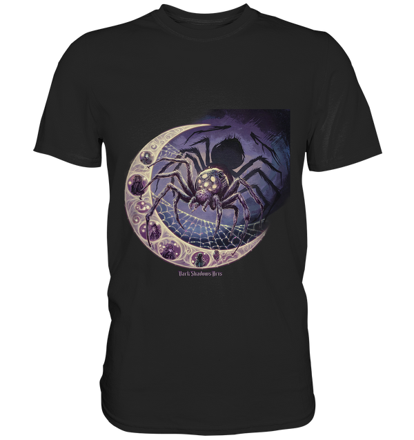Web of Deception - A Dark and Magical Scene of a Spider - Premium Shirt