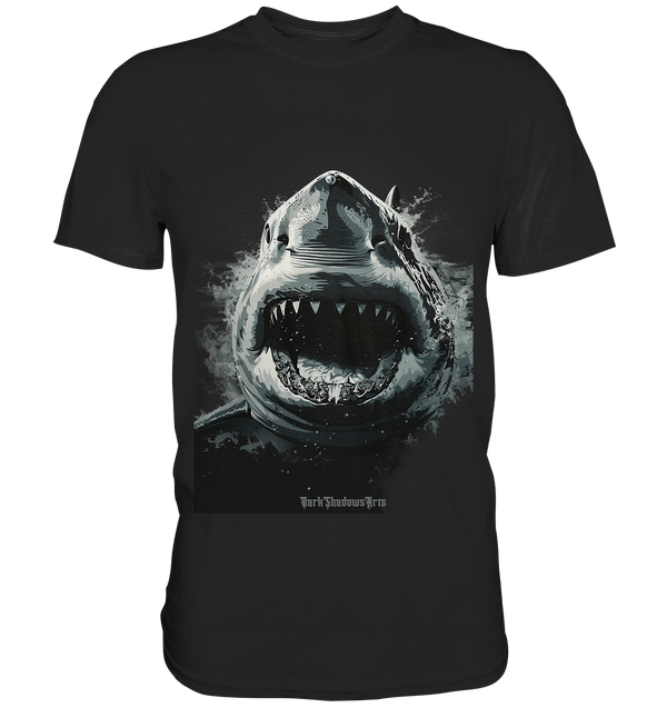 Bedrohlicher Jäger – Mächtiger Weißer Hai - Premium Shirt