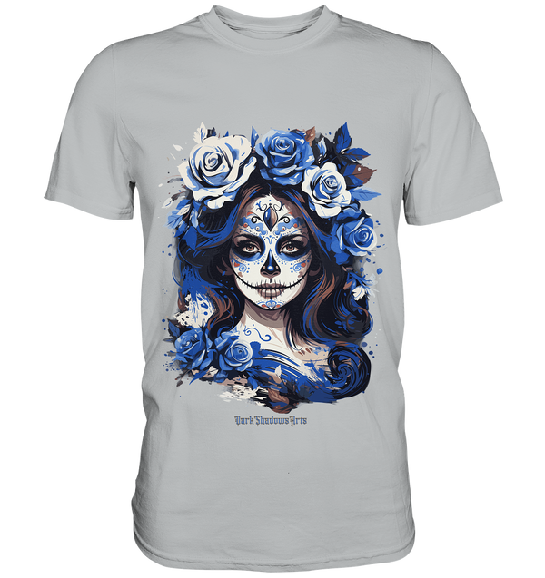 Floral Mystique - Zucker-Schädel & Blumenkranz - Premium Shirt