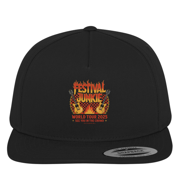 festival junkie - world tour 2025 - rock music passion - Premium Snapback