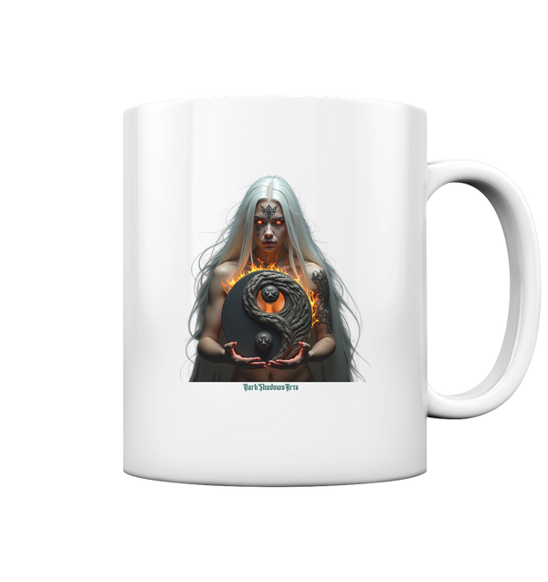 Flamebound Guardian - Silver-Haired Enchantress - Tasse glossy